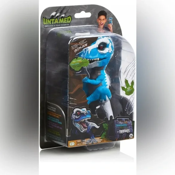 UNTAMED T-Rex's Ironjaw (Blue) Dinosaur Figure 40+ Sounds, Reacts